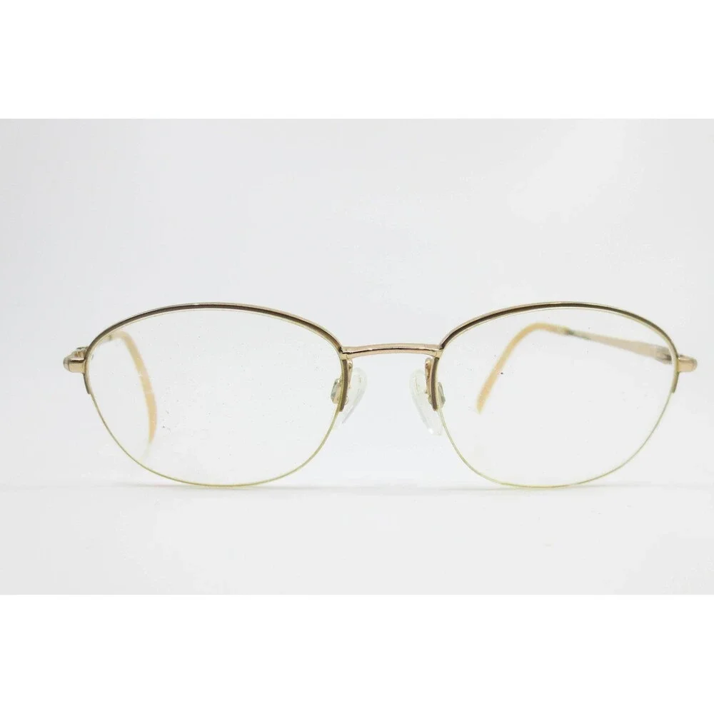 Elle EL2541 Gold Semi Rimless Oval Eyeglasses Frames 140mm Color BR
